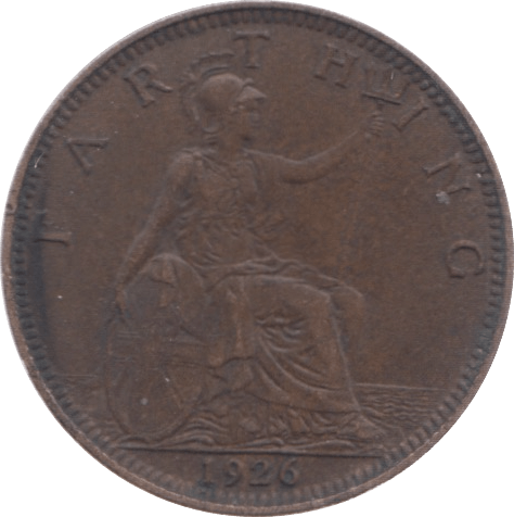 1926 FARTHING ( VF ) 2 - Farthing - Cambridgeshire Coins