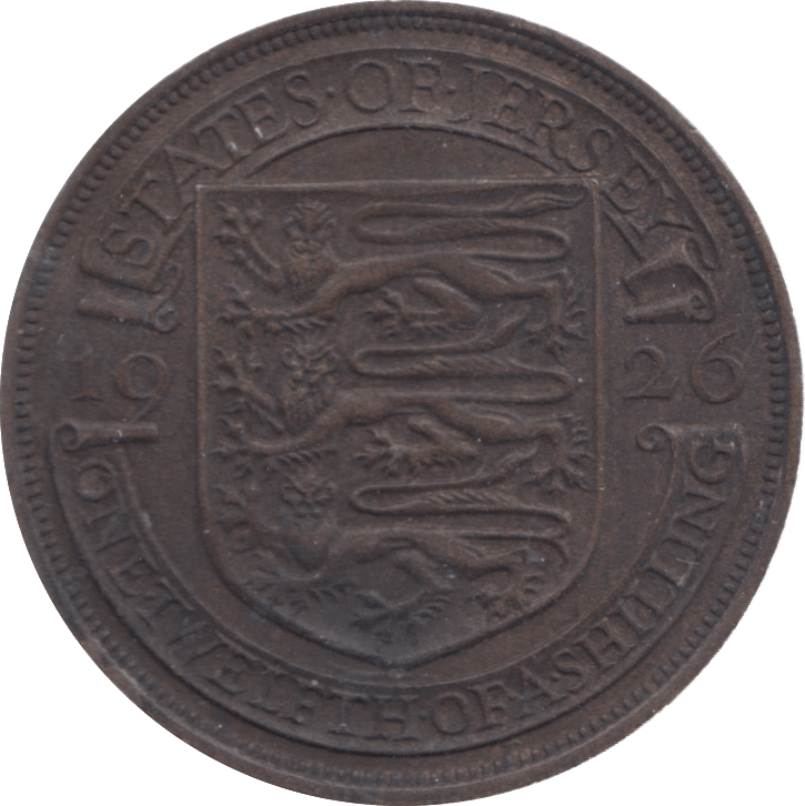 1926 JERSEY 1/12 FARTHING - WORLD COINS - Cambridgeshire Coins