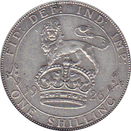 1926 SHILLING ( GVF ) - Shilling - Cambridgeshire Coins