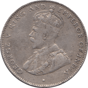1926 SILVER 50 CENTS CEYLON REF H63 - WORLD SILVER COINS - Cambridgeshire Coins