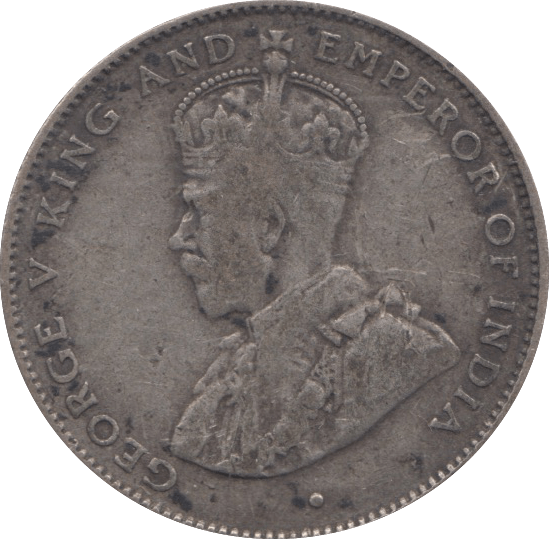 1926 SILVER 50 CENTS CEYLON - WORLD SILVER COINS - Cambridgeshire Coins