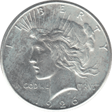 1926 SILVER PEACE DOLLAR USA - SILVER WORLD COINS - Cambridgeshire Coins