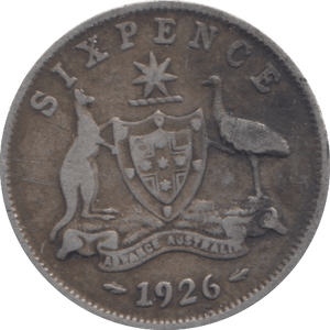 1926 SILVER SIXPENCE AUSTRALIA SILVER - SILVER WORLD COINS - Cambridgeshire Coins