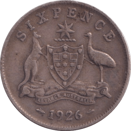 1926 SILVER SIXPENCE AUSTRALIA - SILVER WORLD COINS - Cambridgeshire Coins