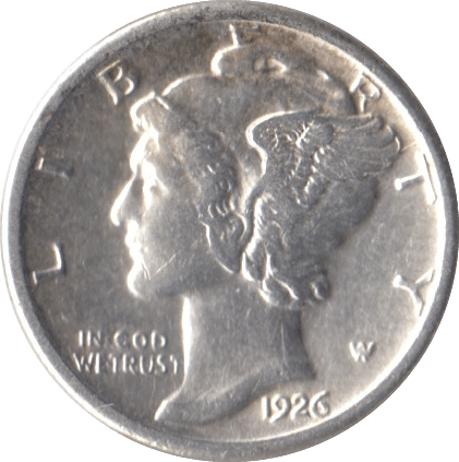 1926 SILVER USA ONE DIME - SILVER WORLD COINS - Cambridgeshire Coins