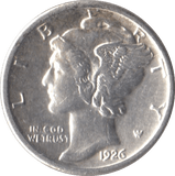 1926 SILVER USA ONE DIME - SILVER WORLD COINS - Cambridgeshire Coins