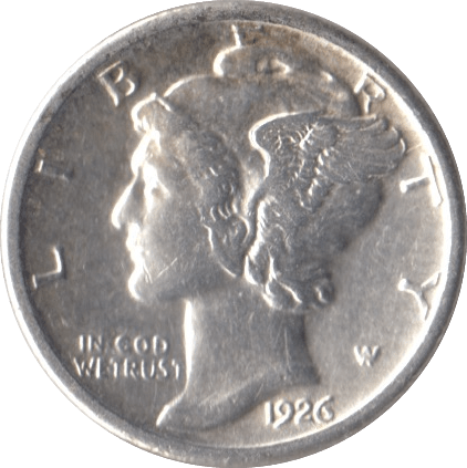 1926 SILVER USA ONE DIME - SILVER WORLD COINS - Cambridgeshire Coins