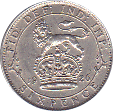 1926 SIXPENCE ( AUNC ) - Sixpence - Cambridgeshire Coins