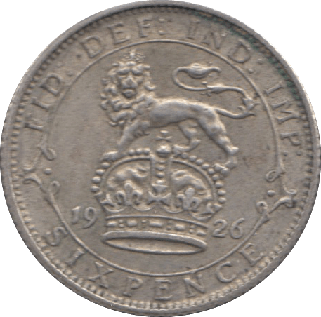 1926 SIXPENCE ( GVF ) 8 - SIXPENCE - Cambridgeshire Coins