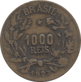 1927 1000 REIS BRASIL - WORLD COINS - Cambridgeshire Coins