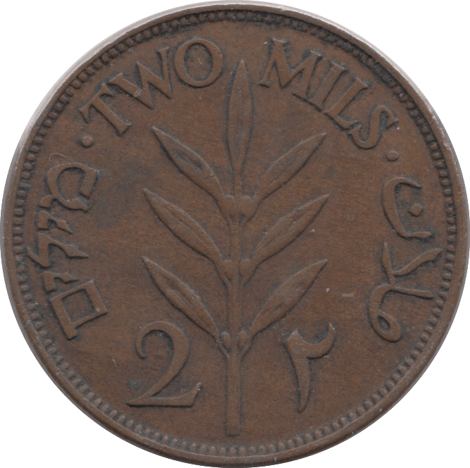 1927 2 MILS PALESTINE - WORLD COINS - Cambridgeshire Coins