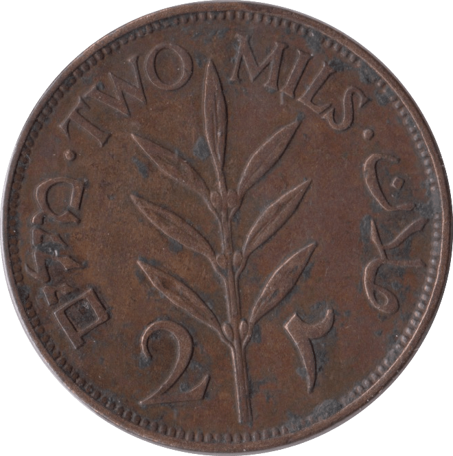 1927 2 MILS PALESTINE - WORLD COINS - Cambridgeshire Coins