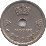 1927 25 ORE NORWAY - WORLD COINS - Cambridgeshire Coins