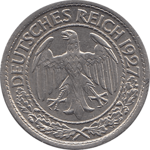 1927 50 PFENNIG MINT MARK A GERMANY REF H106 - WORLD COINS - Cambridgeshire Coins