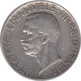 1927 .835 SILVER 5 LIRA ITALY H14 - SILVER WORLD COINS - Cambridgeshire Coins