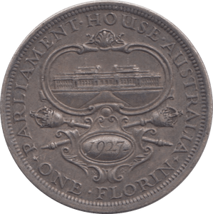 1927 AUSTRALIA SILVER ONE FLORIN - WORLD SILVER COINS - Cambridgeshire Coins
