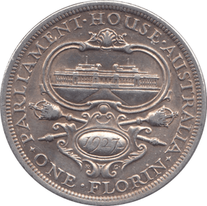 1927 AUSTRALIA SILVER ONE FLORIN - WORLD SILVER COINS - Cambridgeshire Coins