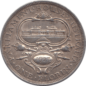 1927 B FLORIN AUSTRALIA SILVER - SILVER WORLD COINS - Cambridgeshire Coins