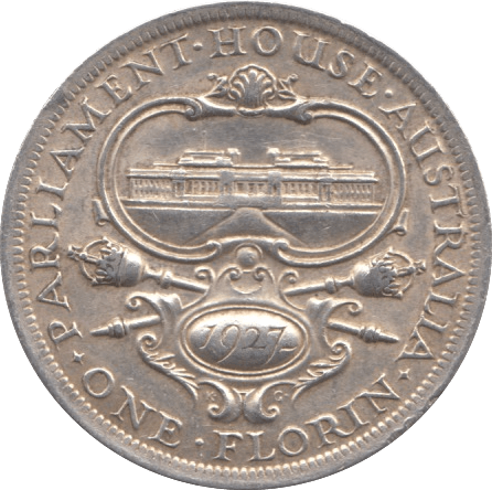 1927 B SILVER ONE FLORIN AUSTRALIA - SILVER WORLD COINS - Cambridgeshire Coins