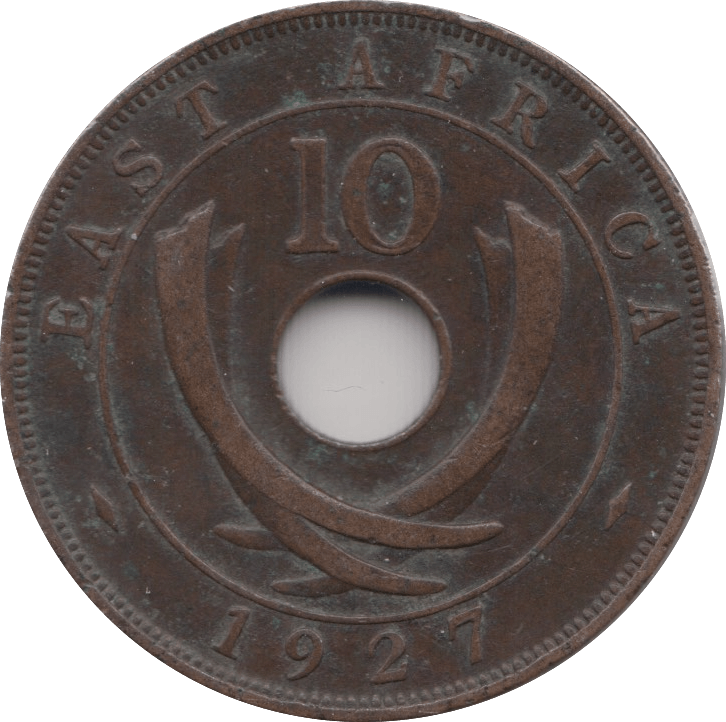 1927 EAST AFRICA TEN CENTS - WORLD COINS - Cambridgeshire Coins