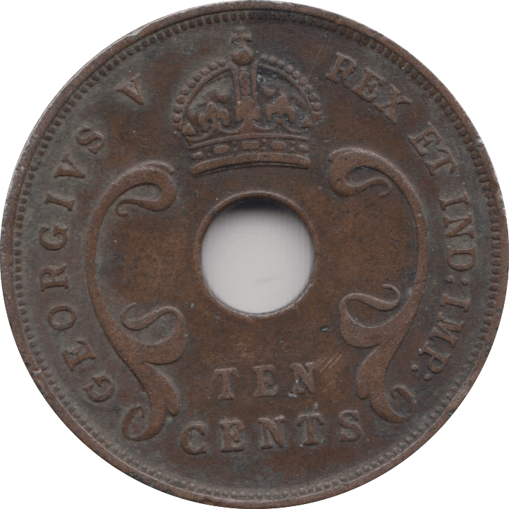 1927 EAST AFRICA TEN CENTS - WORLD COINS - Cambridgeshire Coins