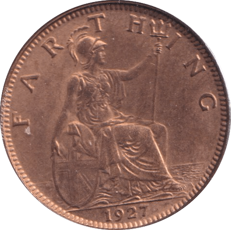 1927 FARTHING ( BU ) - Farthing - Cambridgeshire Coins