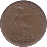 1927 FARTHING ( EF ) 3 - Farthing - Cambridgeshire Coins