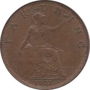 1927 FARTHING ( UNC ) 2 - Farthing - Cambridgeshire Coins