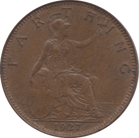 1927 FARTHING ( UNC ) 2 - Farthing - Cambridgeshire Coins