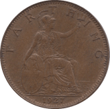 1927 FARTHING ( UNC ) 2 - Farthing - Cambridgeshire Coins