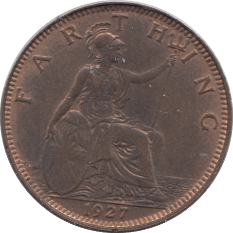 1927 FARTHING ( UNC ) 4 - Farthing - Cambridgeshire Coins