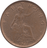 1927 FARTHING ( UNC ) 5 - Farthing - Cambridgeshire Coins