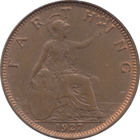 1927 FARTHING ( UNC ) - Farthing - Cambridgeshire Coins