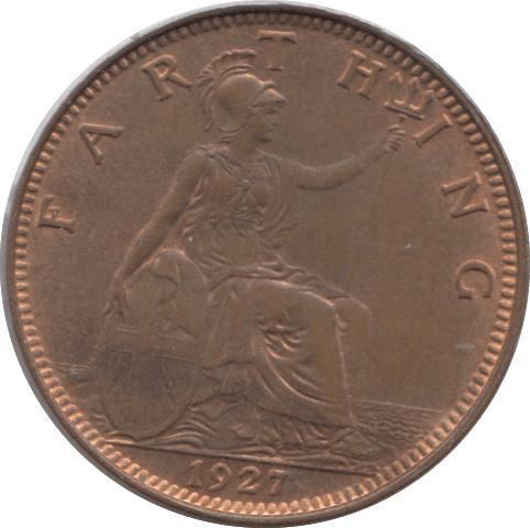 1927 FARTHING ( UNC ) - Farthing - Cambridgeshire Coins