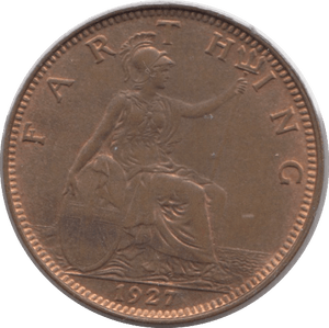 1927 FARTHING ( UNC ) - Farthing - Cambridgeshire Coins