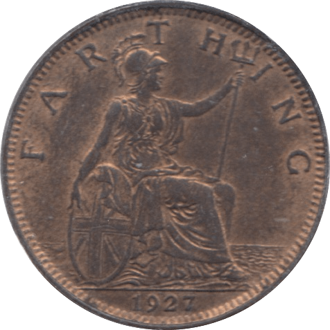 1927 FARTHING ( UNC ) - Farthing - Cambridgeshire Coins