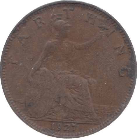 1927 FARTHING ( VF ) 23 - Farthing - Cambridgeshire Coins