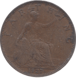 1927 FARTHING ( VF ) 23 - Farthing - Cambridgeshire Coins