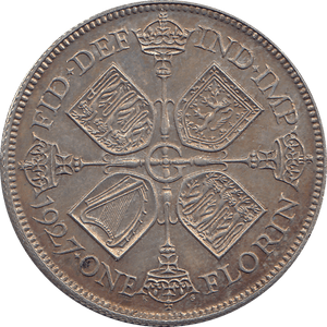 1927 FLORIN ( EF ) 4 - Florin - Cambridgeshire Coins