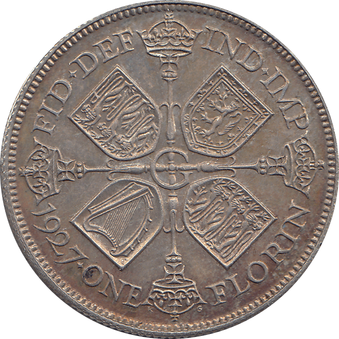 1927 FLORIN ( EF ) 4 - Florin - Cambridgeshire Coins