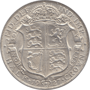 1927 HALFCROWN ( AUNC ) 3A - Halfcrown - Cambridgeshire Coins