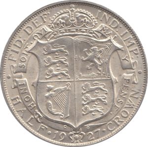 1927 HALFCROWN ( AUNC ) 3B - Halfcrown - Cambridgeshire Coins