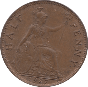 1927 HALFPENNY ( EF ) - Halfpenny - Cambridgeshire Coins