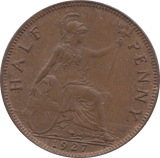 1927 HALFPENNY ( EF ) - Halfpenny - Cambridgeshire Coins