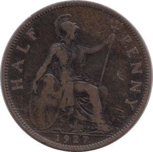 1927 HALFPENNY ( FINE ) - HALFPENNY - Cambridgeshire Coins