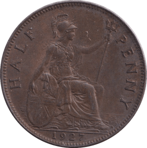 1927 HALFPENNY ( UNC ) - Halfpenny - Cambridgeshire Coins