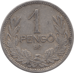 1927 HUNGARY SILVER 1 PENGO - SILVER WORLD COINS - Cambridgeshire Coins
