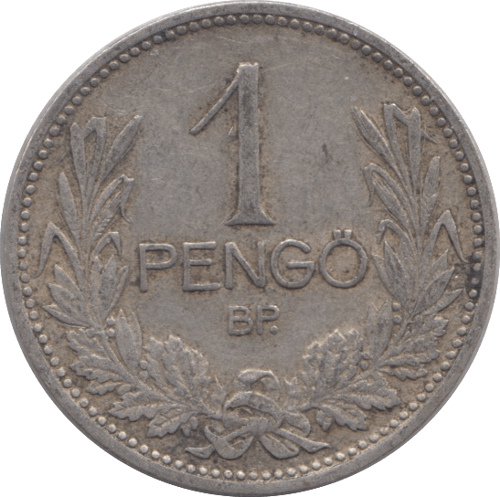 1927 HUNGARY SILVER 1 PENGO - SILVER WORLD COINS - Cambridgeshire Coins