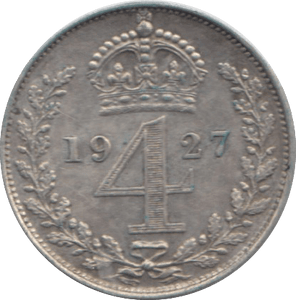 1927 MAUNDY FOURPENCE ( AUNC ) - Maundy Coins - Cambridgeshire Coins