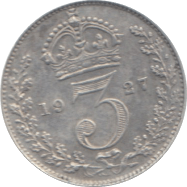 1927 MAUNDY THREEPENCE ( EF ) - Maundy Coins - Cambridgeshire Coins